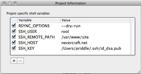 Variable Setup